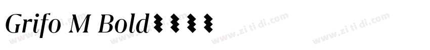 Grifo M Bold字体转换